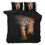 Sleeptime dekbedovertrek Tiger Icon - Zwart - Microvezel