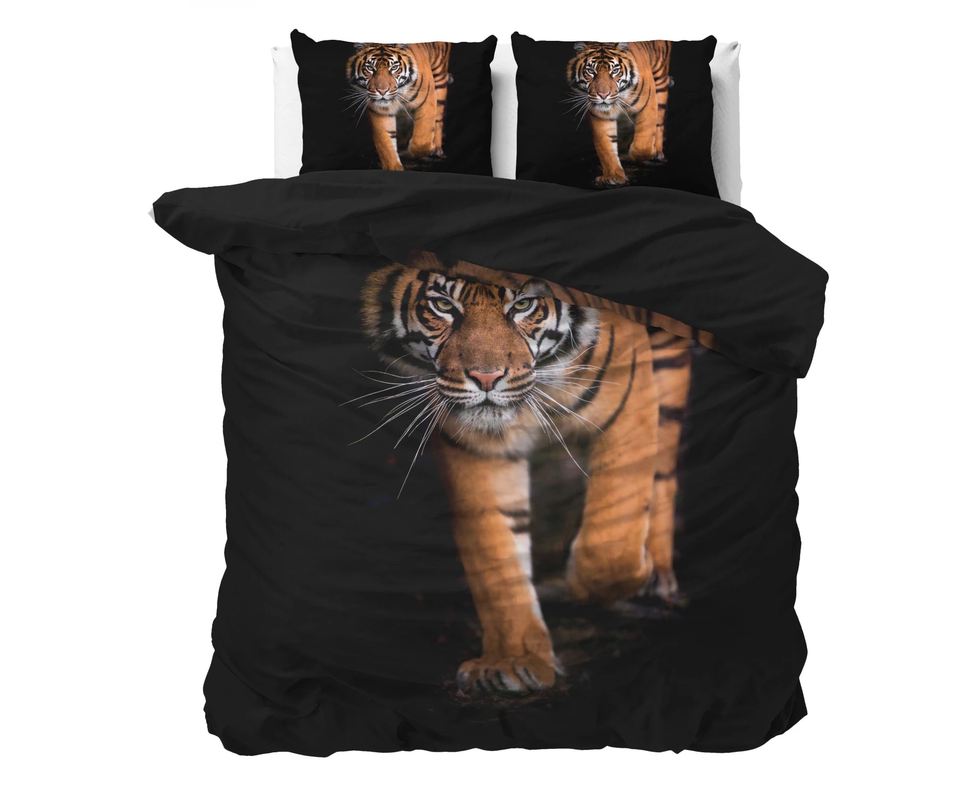 Sleeptime dekbedovertrek Tiger Icon - Zwart - Microvezel