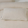 Teddy dekbedovertrek onderkant microvezel - Chevron - crème -  1-persoons