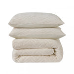 Teddy dekbedovertrek onderkant microvezel - Chevron - Crème