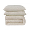 Teddy dekbedovertrek onderkant microvezel - Chevron - crème -  1-persoons