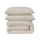 Teddy dekbedovertrek onderkant microvezel - Chevron - crème -  1-persoons (140x220 + 60x70 cm)