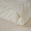 Teddy dekbedovertrek onderkant microvezel - Chevron - crème -  1-persoons