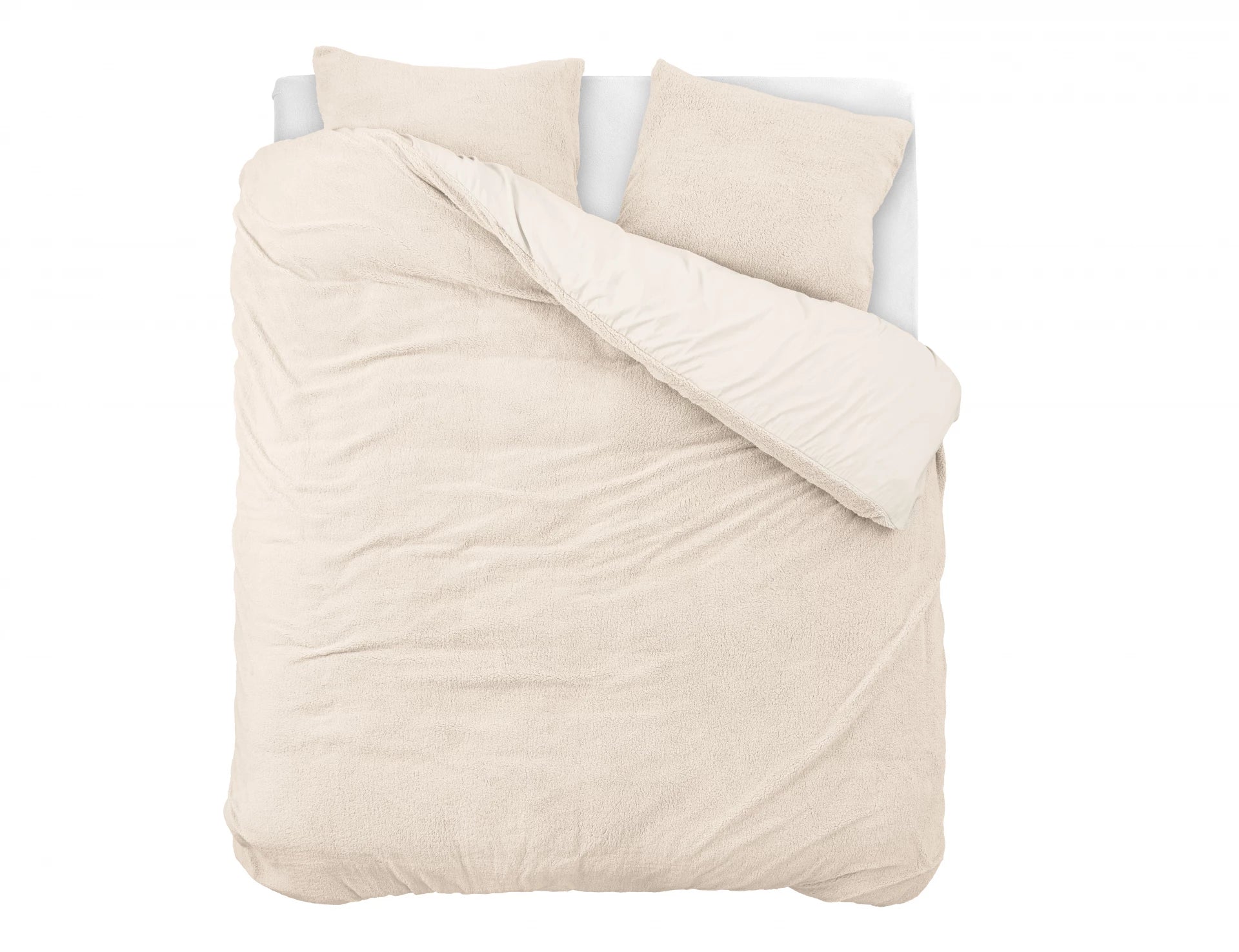 Teddy dekbedovertrek onderkant microvezel - creme