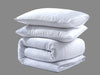 Sleeptime dekbedovertrek Crossline velvet - wit - microvezel
