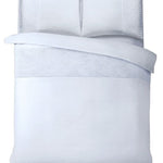 Sleeptime dekbedovertrek Crossline velvet - wit - microvezel