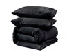 Sleeptime dekbedovertrek Crossline Velvet - zwart - microvezel