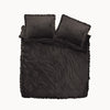 Sleeptime dekbedovertrek ruffles - zwart/bruin - velvet