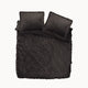 Sleeptime dekbedovertrek ruffles - zwart/bruin - velvet