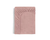 Velvet hoeslaken - oud roze