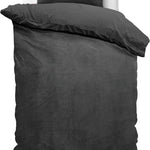 Sleeptime dekbedovertrek Uni - antraciet - Velvet