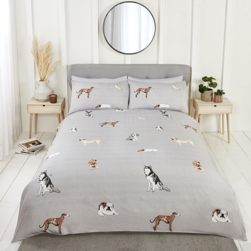 So Soft dekbedovertrek Paws & Tails - hondjes - Microvezel