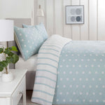 So Soft dekbedovertrek Spots & Stripes - blauw - Microvezel