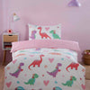 Peuter dekbedovertrek Dino Daisy  - microvezel  - juniorbed (120x150 + 40x60 cm)