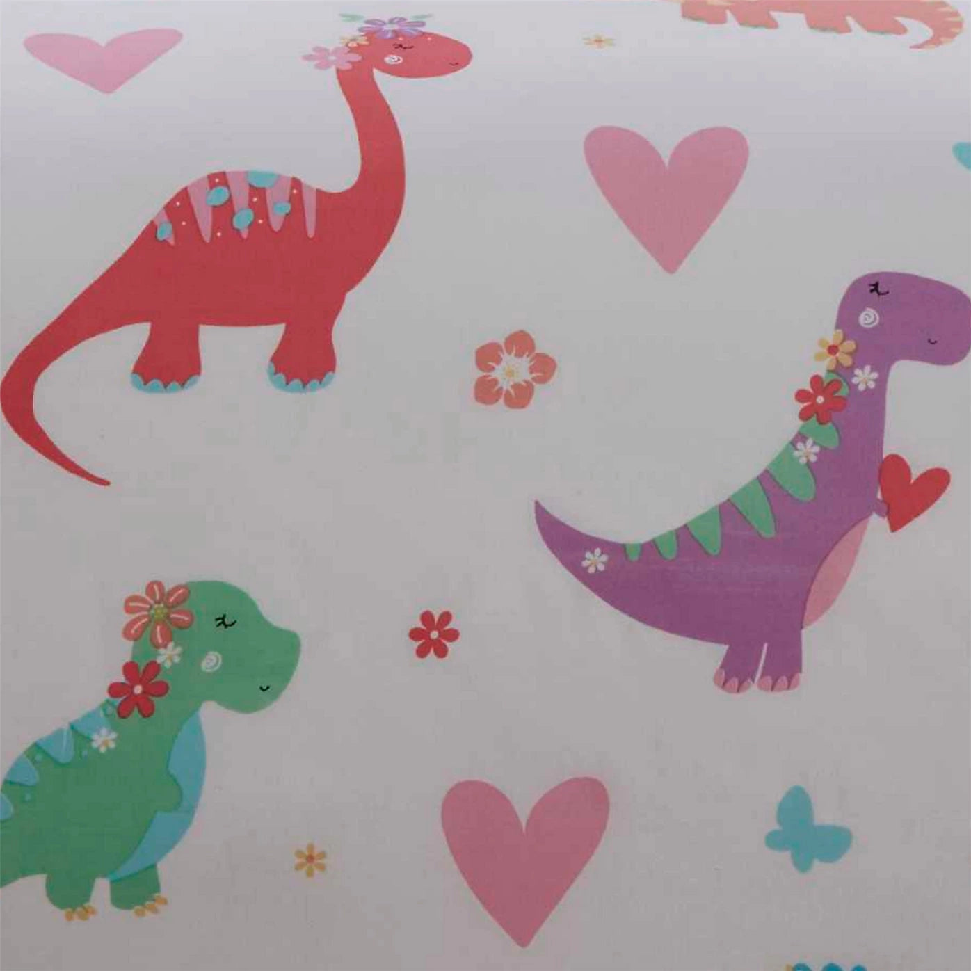 Peuter dekbedovertrek Dino Daisy  - microvezel  - juniorbed (120x150 + 40x60 cm)