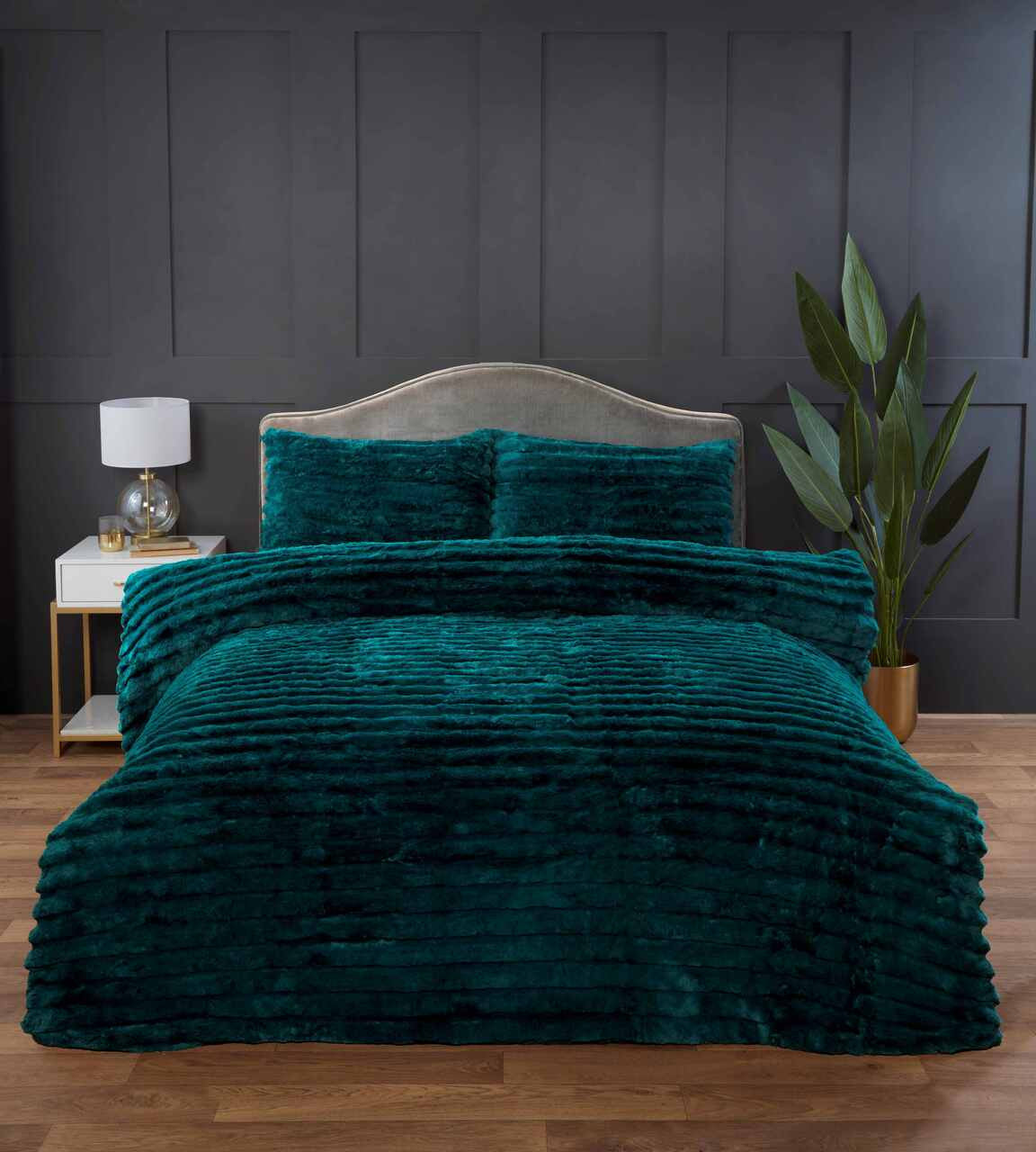 Rabbit Faux Fur dekbedovertrek - groen - 2-persoons