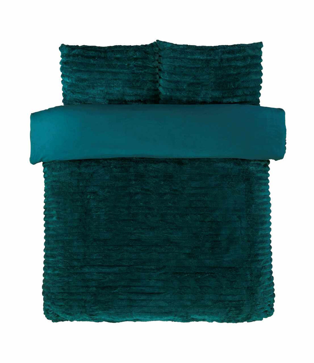 Rabbit Faux Fur dekbedovertrek - groen - 2-persoons