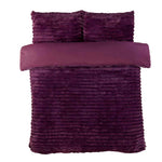 Rabbit Faux Fur dekbedovertrek - Wine