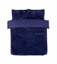 Rabbit Faux Fur dekbedovertrek - fleece - Navy blauw - 1-persoons