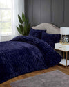 Rabbit Faux Fur dekbedovertrek - fleece - Navy blauw - 1-persoons
