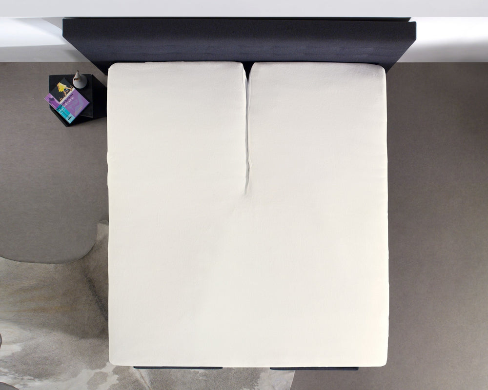 Splittopper hoeslaken - katoen - crème