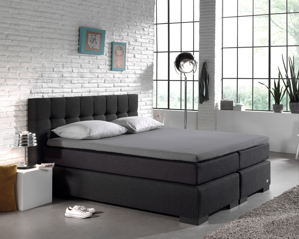 Splittopper hoeslaken - katoen - grijs