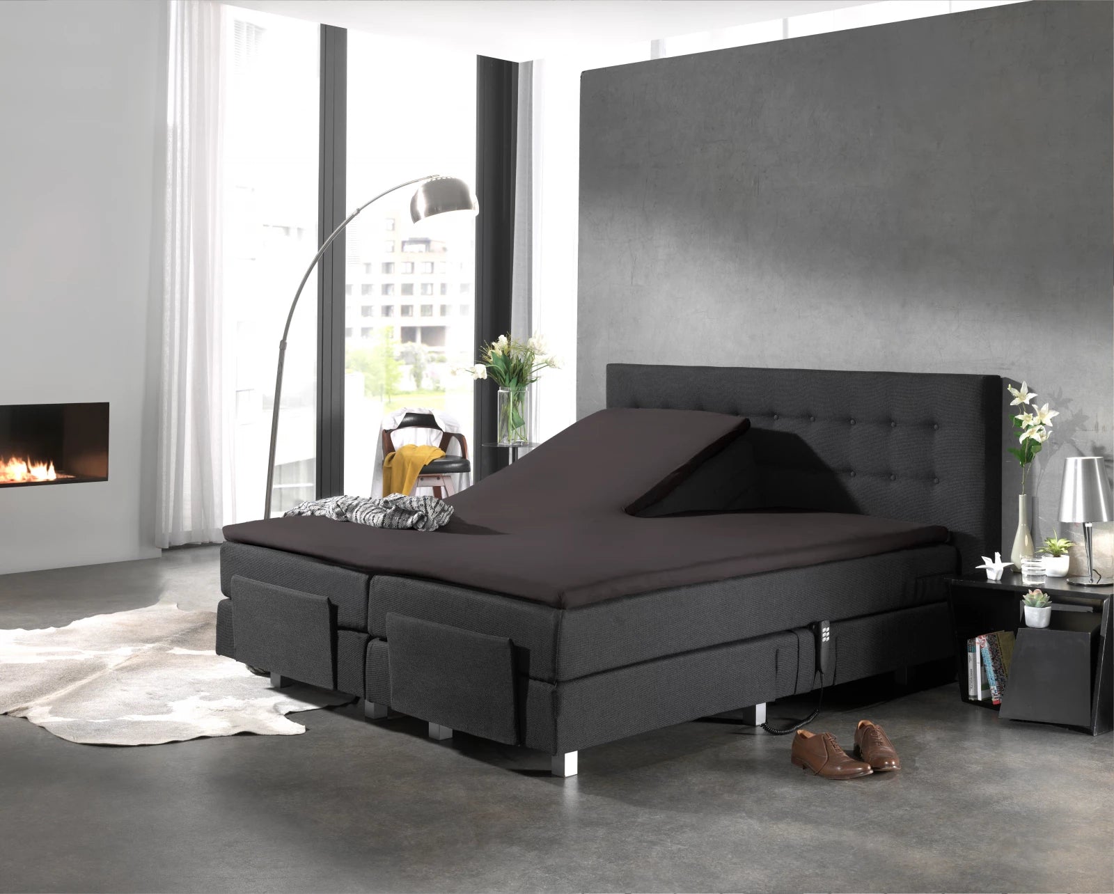 Splittopper hoeslaken - katoen - 160x210 cm