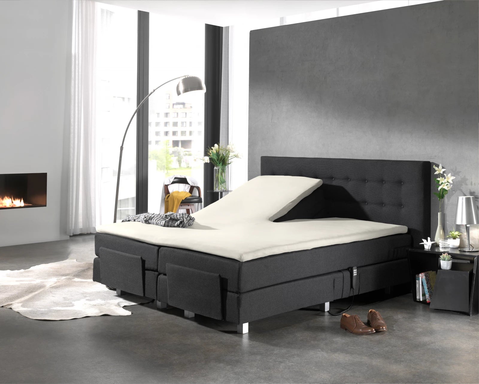 Splittopper hoeslaken - katoen - 160x210 cm