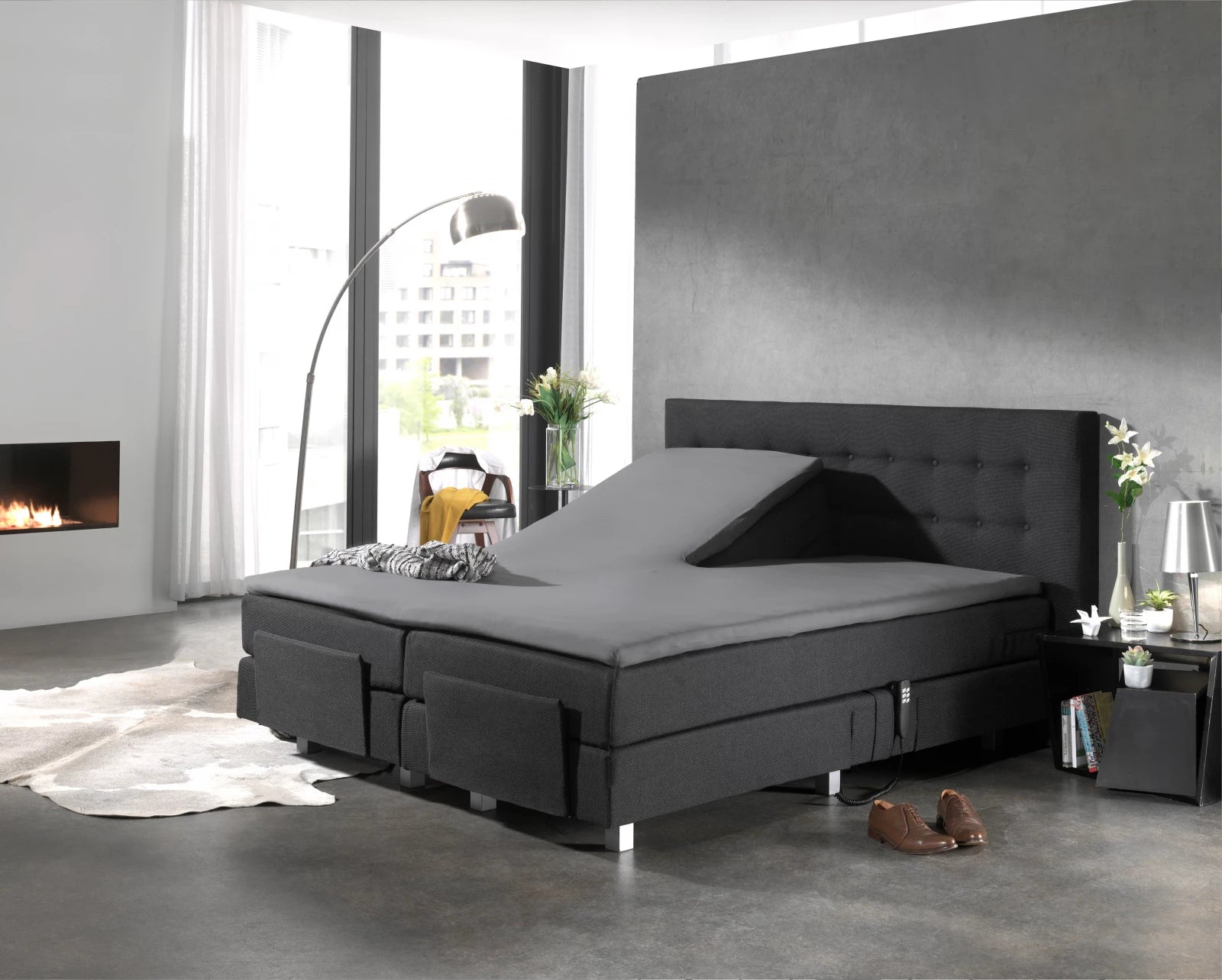 Splittopper hoeslaken - katoen - 160x210 cm