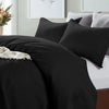 Sprei Wave - zwart - micropercal - 260x250 cm - Incl. 2 Kussenslopen