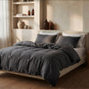 Dreamhouse dekbedovertrek Stone Washed Katoen - Antraciet