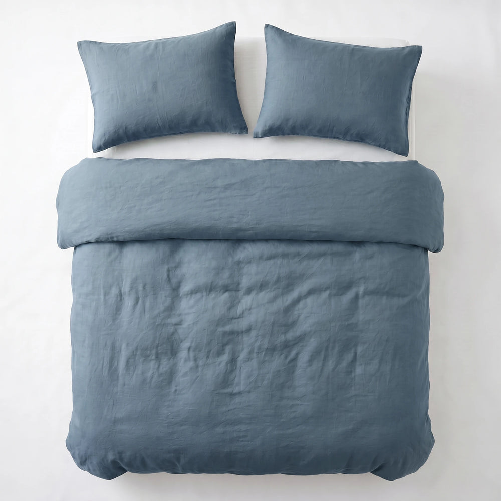 Dreamhouse dekbedovertrek Stone Washed Katoen - Blauw