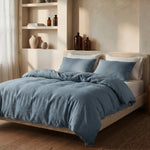 Dreamhouse dekbedovertrek Stone Washed Katoen - Blauw