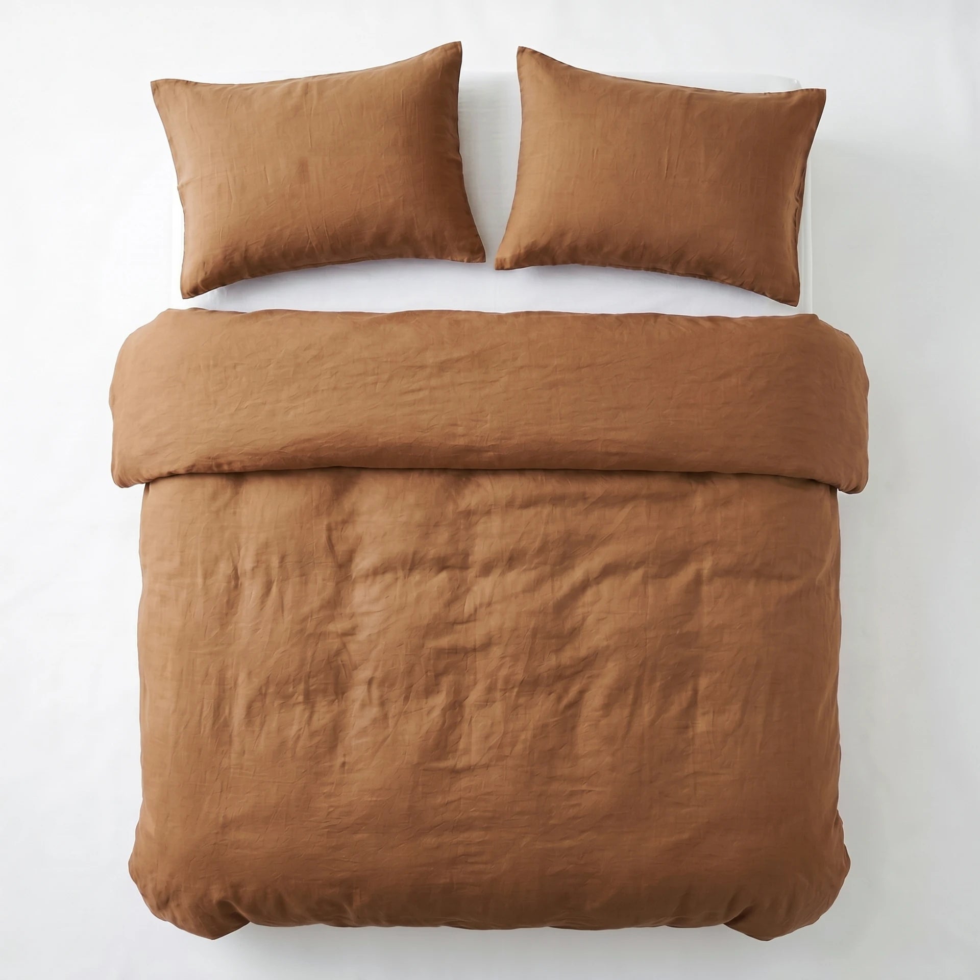 Dreamhouse dekbedovertrek Stone Washed Katoen - Bruin