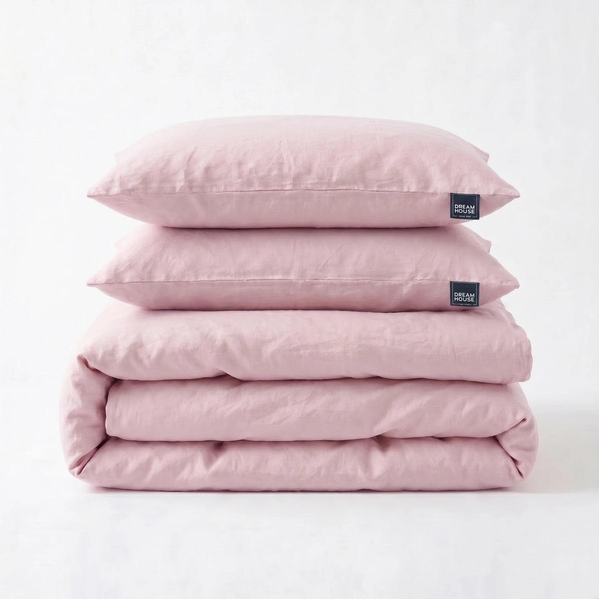 Dreamhouse dekbedovertrek Stone Washed Katoen - Roze