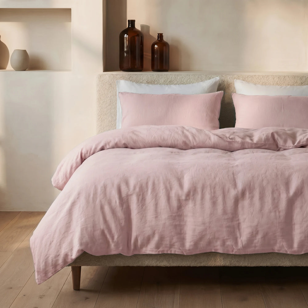 Dreamhouse dekbedovertrek Stone Washed Katoen - Roze
