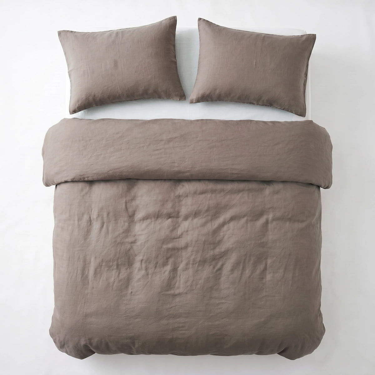 Dreamhouse dekbedovertrek Stone Washed Katoen - Taupe