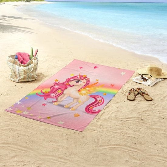 Strandlaken Little Unicorn - handdoek 75x150 cm