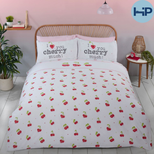 Dekbedovertrek Cherry much - Polykatoen - 1-persoons (135x200 + 50x75cm)