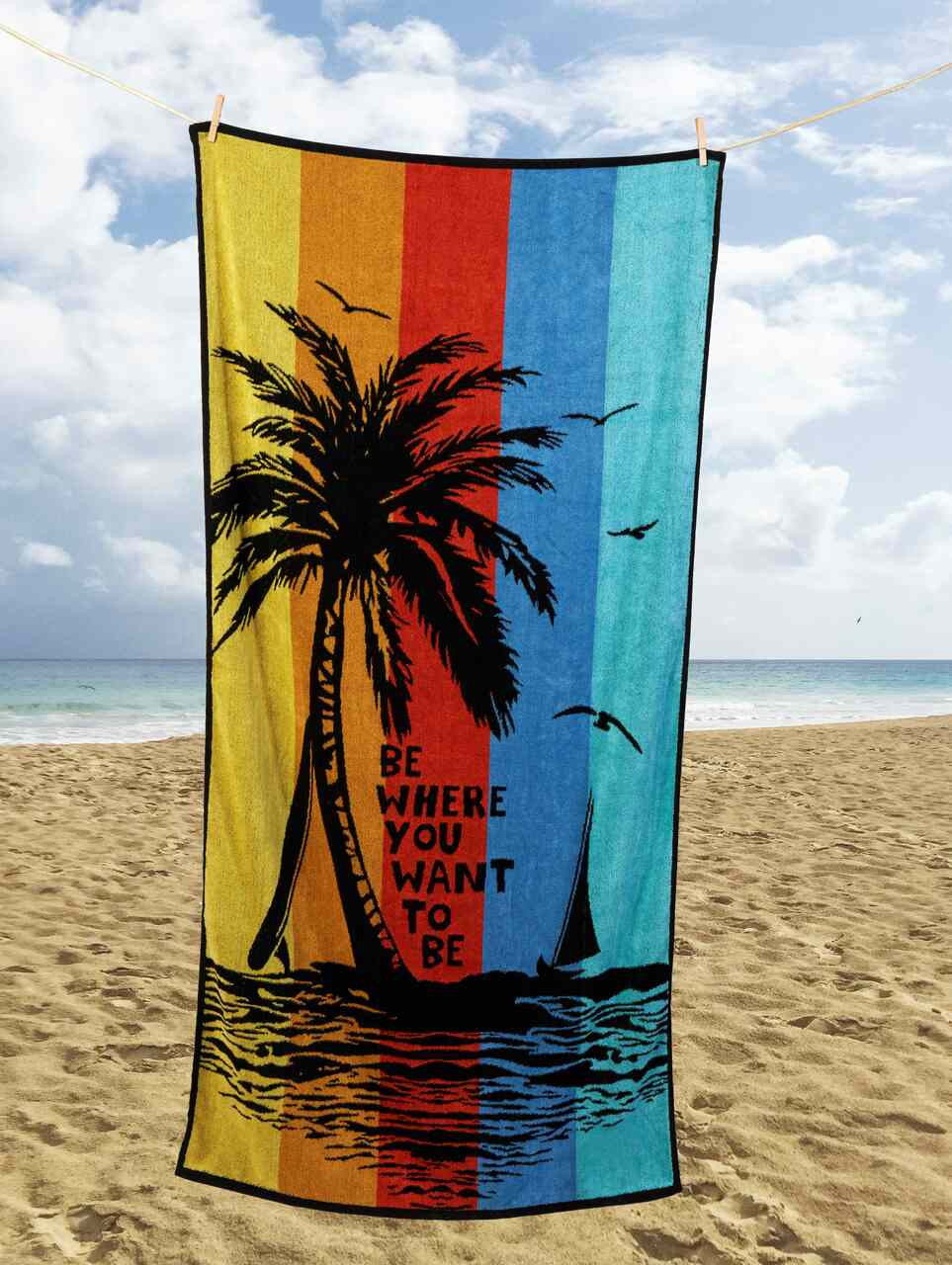 Strandlaken Palmboom - 160x85 cm