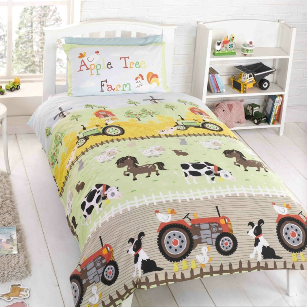 Studio Kids kinderdekbedovertrek Boerderij - polykatoen - 1-persoons (135x200 + 50x75 cm)
