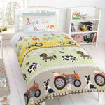 Peuter dekbedovertrek Boerderij - polykatoen - 120x150 + 40x60 cm