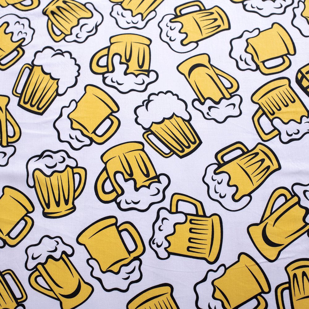 Bier hoeslaken - katoen - 90x200 cm