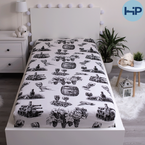 Hoeslaken wijn - katoen - 90x200 cm