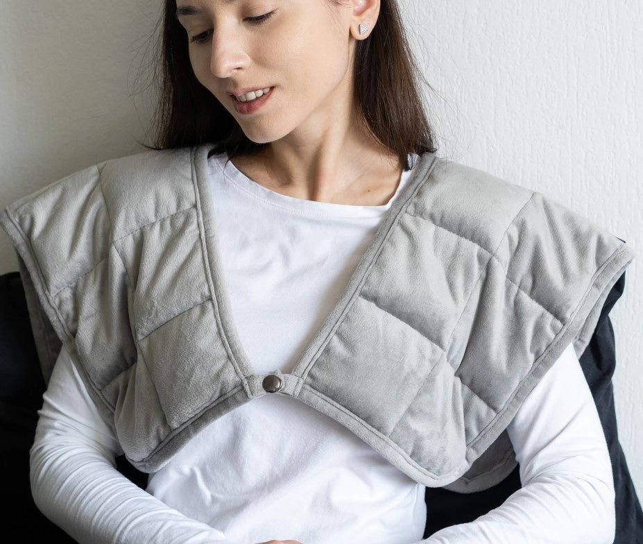 Verzwaard neckwrap - minky fleece antraciet
