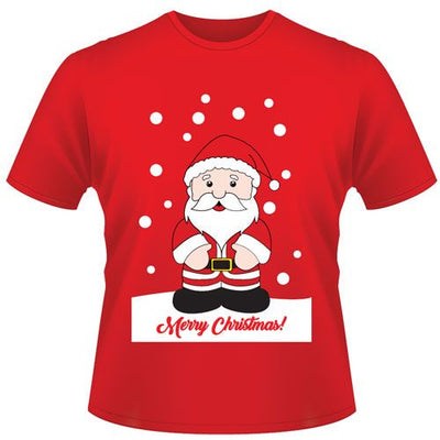 Kerst T-shirt Kerstman - Medium