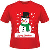 Kerst T-shirt - Sneeuwpop - Medium
