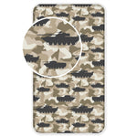Tank camouflage hoeslaken - katoen - 90x200 cm