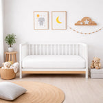 Decoware ledikant hoeslaken - jersey - wit - 60x120 cm