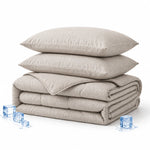 Dreamhouse verkoelend zomerdekbed zonder overtrek Blue Cell Incl. kussensloop - Taupe